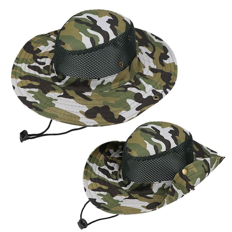 Mode Eimer Hut Panama Sommer Kappe Atmungsaktives Mesh Männer Jagd Wandern Outdoor Caps_voghion.com