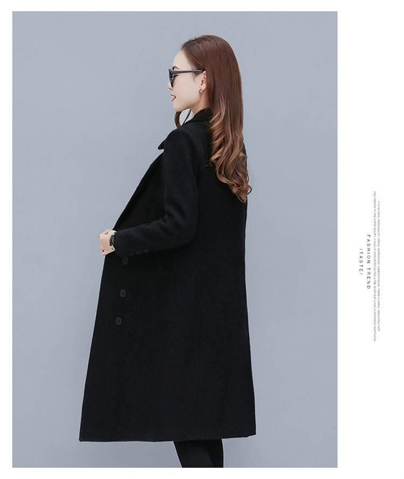 Female Woolen Coat Veet 2023Women's Double-Breasted Woolen Coat Spring And Autumn Woolen Coat Fashion Suit Collar_voghion.com
