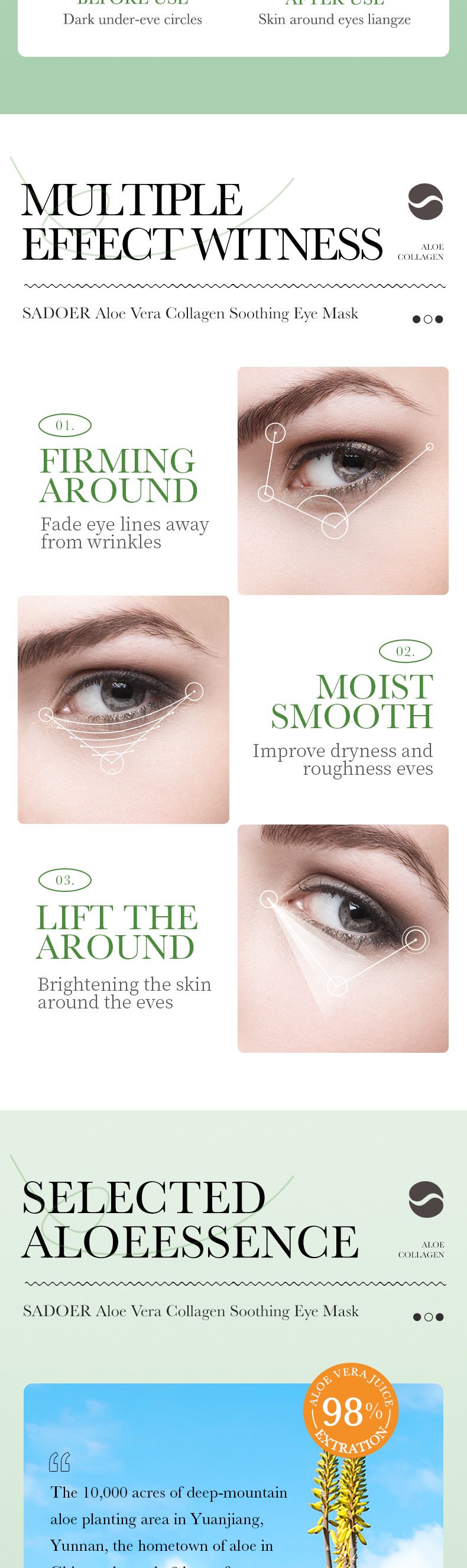 El colágeno mejora las ojeras, las líneas de expresión y las bolsas bajo los ojos._voghion.com