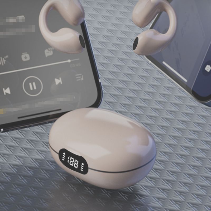 Bežične Bluetooth slušalice s štipaljkom za uši koje se ne umeću u uho, digitalni zaslon, bezbolno nošenje, ultra dugotrajne sportske slušalice_voghion.com