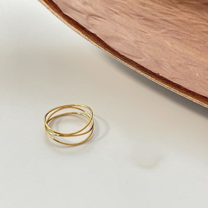 Damenschmuck Leichter Luxus Einfache Linien Titanstahlring Nischendesign Freundinnen Zeigefinger All Match Ring Trendy Schmuck_voghion.com