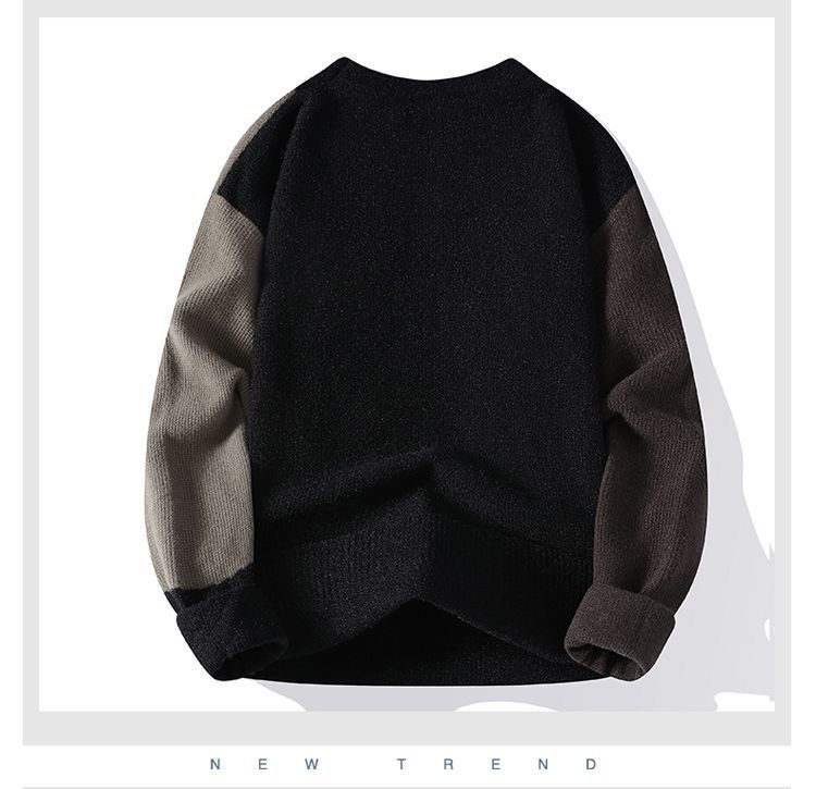 Pull en maille color-block – Pull d'inspiration vintage avec détails jacquard (M-4XL, style rétro décontracté)_voghion.com