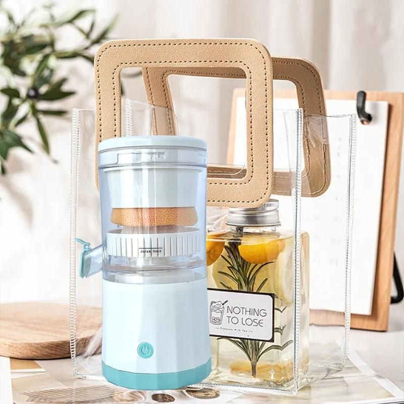 1 stk. automatisk appelsinjuicemaskine trådløs langsom juicemaskine juiceseparator bærbar juicepresse_voghion.com