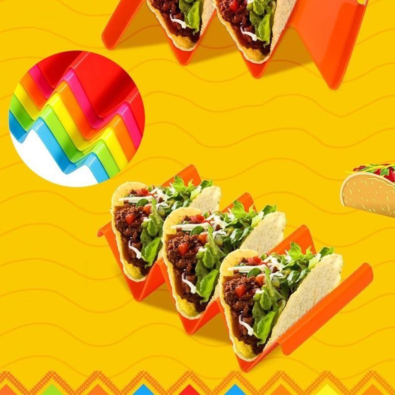 Stand Colorful Taco Holder Set Cooking Utensils_voghion.com