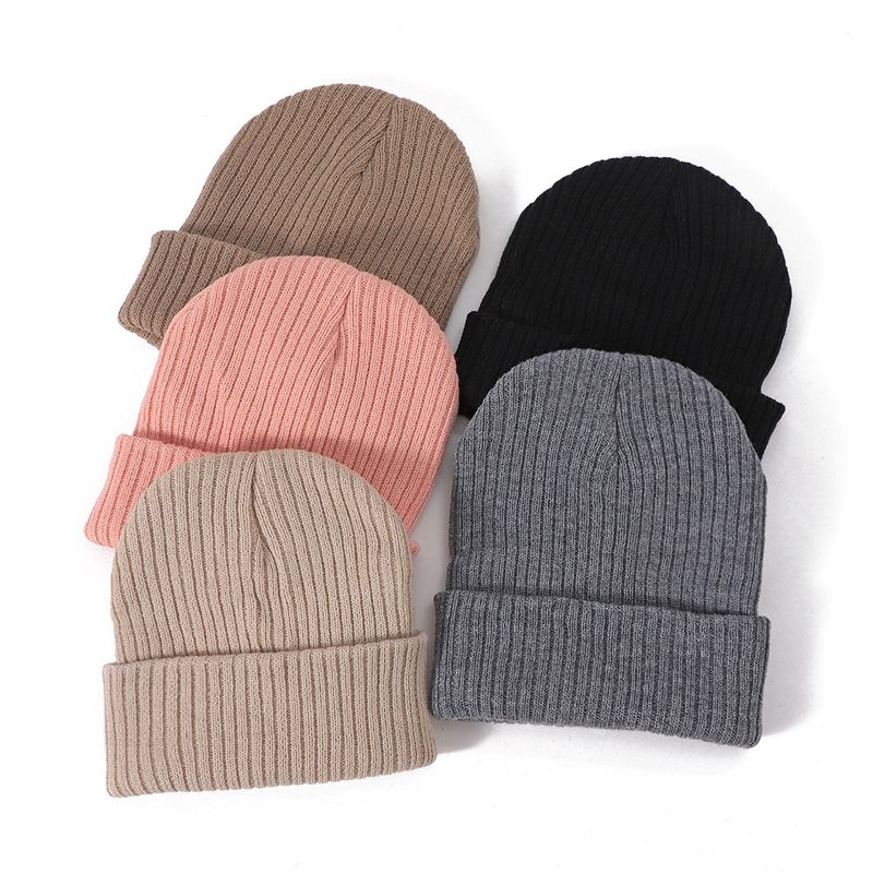 Koreanische Strickmütze – Trend für Frühling und Herbst – Warme Wollmütze für Outdoor-Aktivitäten, einfarbig, vielseitig kombinierbar, kältebeständiger Pullover, Großhandel_voghion.com