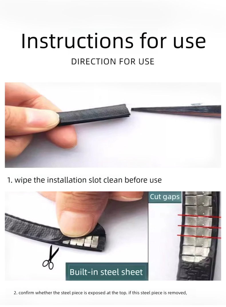 Universal Edge Suzuki UY Honda NS125la Motorcycle Windshield Protection Decorative Strip Black_voghion.com