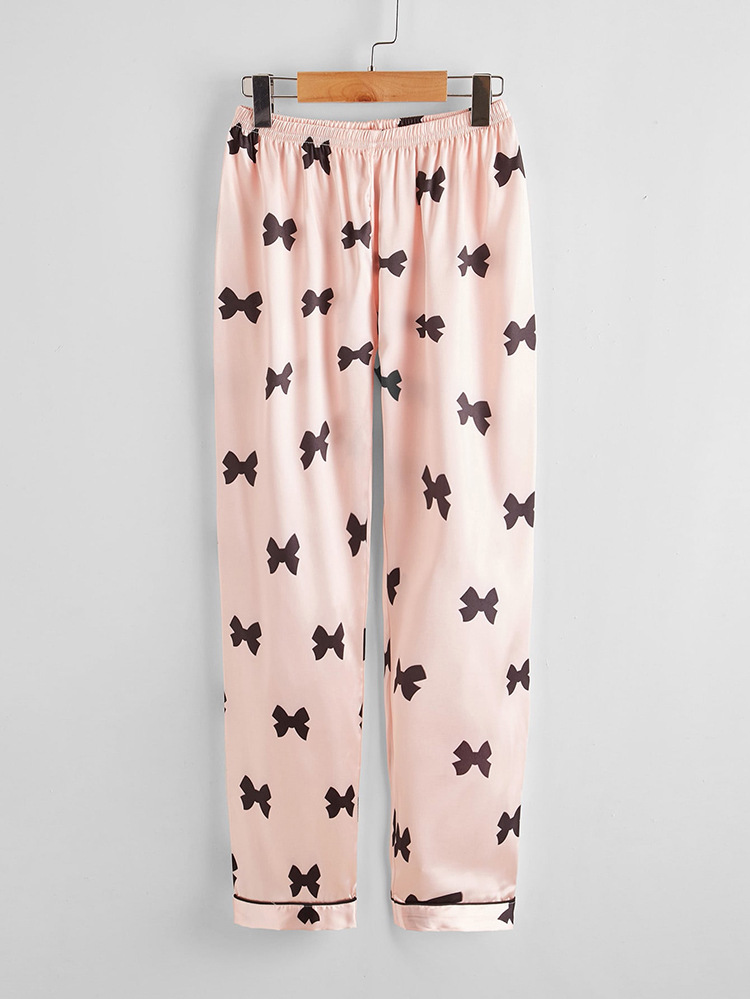 Kinder Pyjama Set Herbst Nachahmung Seide Farbe Ding Langarm Mädchen Homewear Zwei-stück kinder Anzug_voghion.com