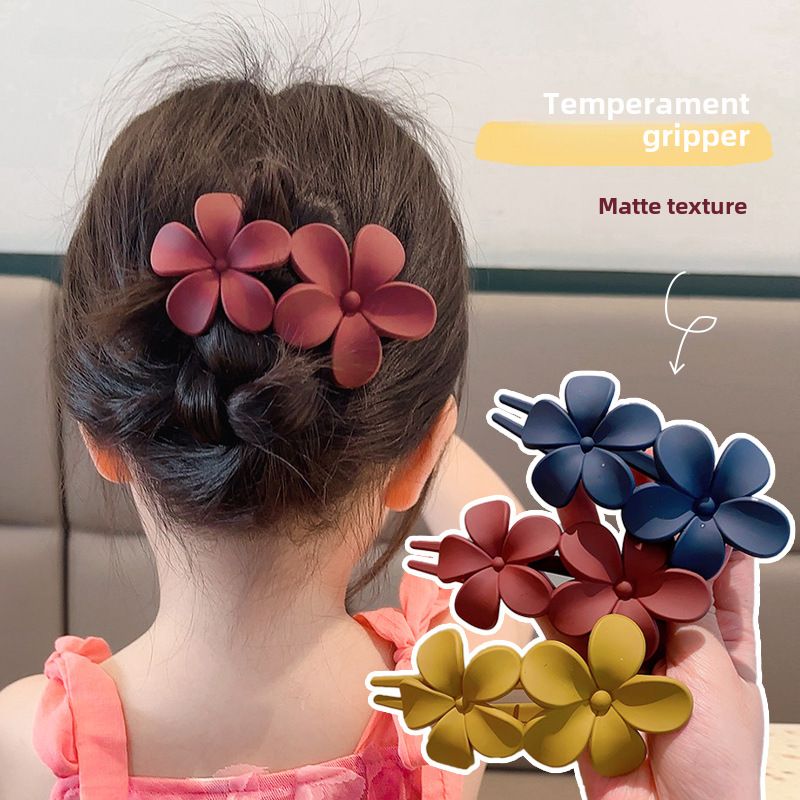 Mode Blomsterklämma Huvudbonader Dams vår- och sommarhårklämma Går ut All match på baksidan av huvudet Tallrik Hår Stor anknäbbklämma hårnål_voghion.com