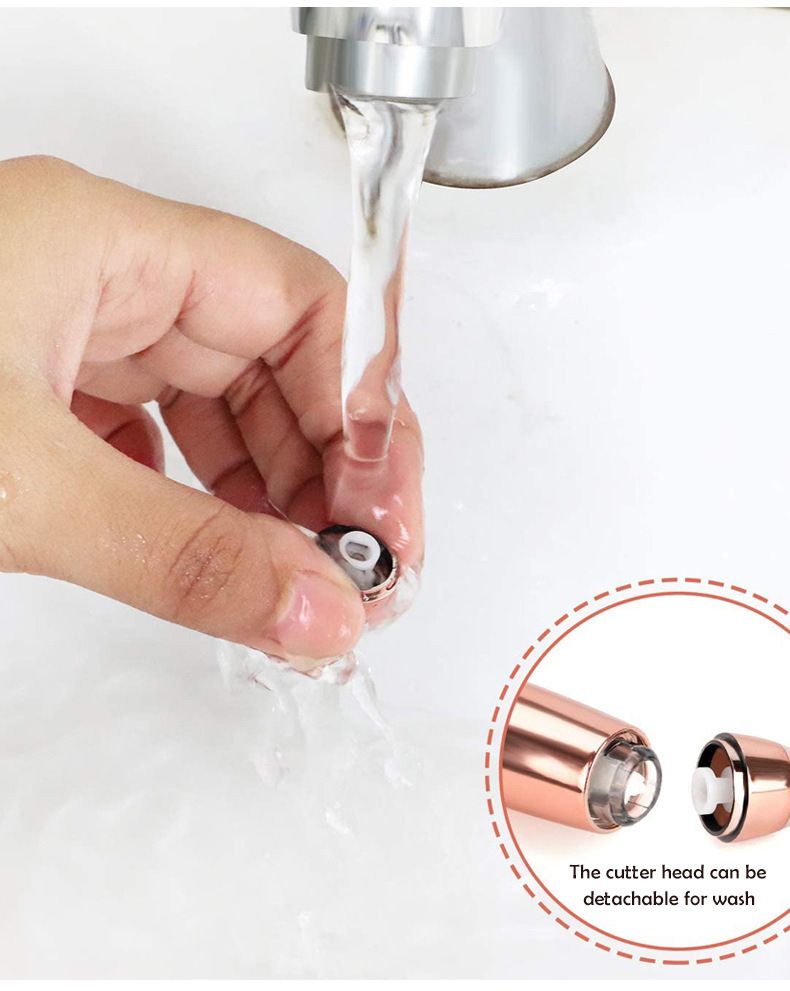 Nuovo rasoio elettrico per sopracciglia 2 in 1 per donna, mini rasoio per il viso e rifinitore per rossetto_voghion.com