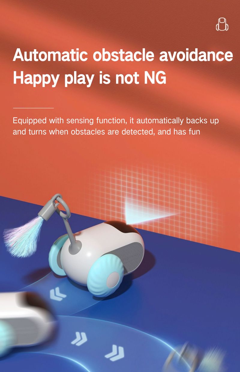 Smart Car Cat Toy Interactive Cat Toy Ball Automatic Rolling Remote Control Toy Car Indoor Cat Accessories Pet Kitten Supplies_voghion.com