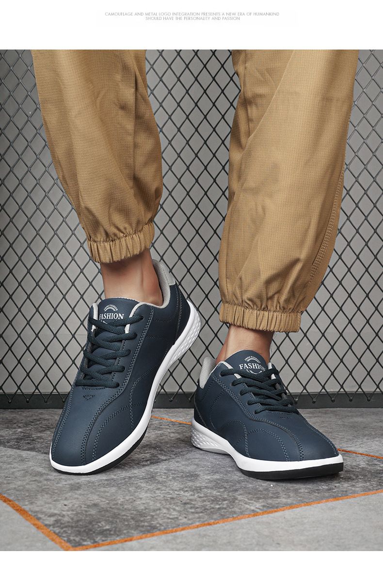 Nova velika usnjena lahka vodoodporna deska za prosti čas, študenti, tekaški copati za moške in mladinske športne copate_voghion.com