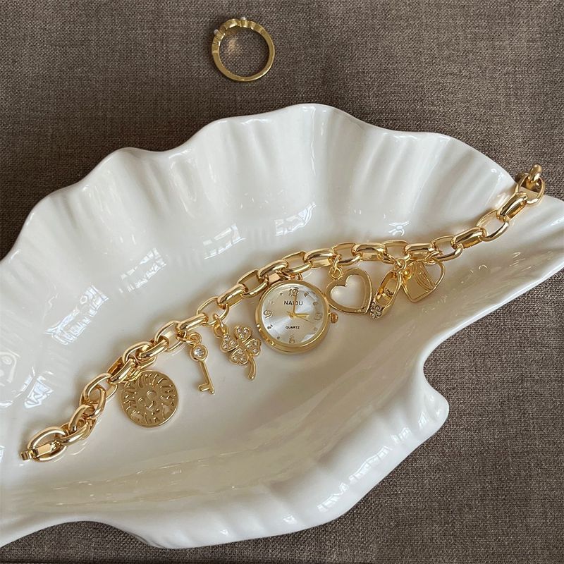 Nuovo ciondolo a forma di cuore, braccialetto, gioielli, stile personalità creativa, orologio da donna_voghion.com