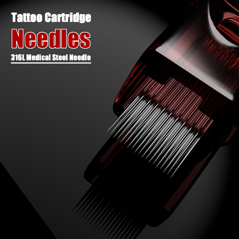 DRAGONDFIRE Agujas de cartucho de tatuaje RS RL RM M1 Maquillaje permanente 30 piezas con cartuchos de seguridad de membrana desechables_voghion.com