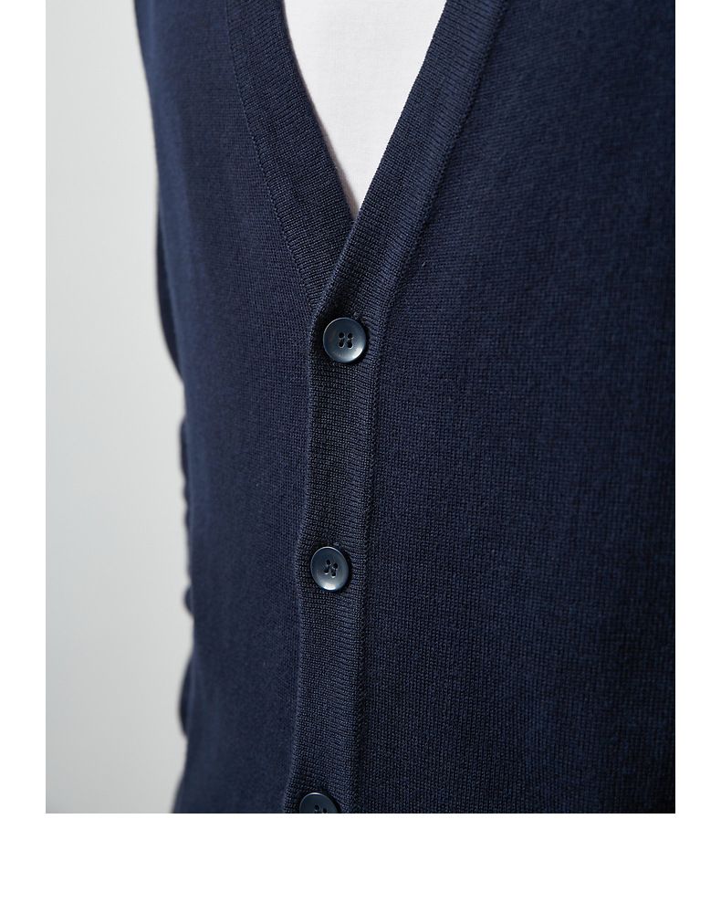 Men's Clothing Men's Knitted Cardigan 2024 Spring and Autumn Basic Sweater V-Neck Solid Color Knitted Sweater_voghion.com