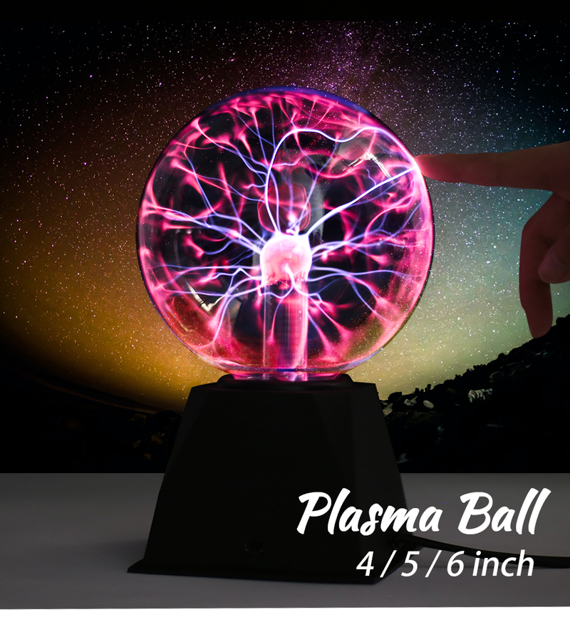 Plasma Ball Novelty Magic Crystal Touch Lamp 220V LED Night Light Child Nightlight Birthday Christmas Kids Decor Gift Lighting_voghion.com