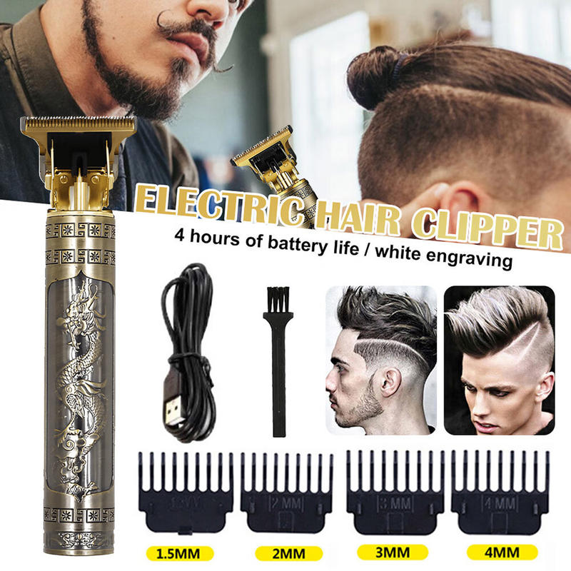 for Men, Professional Hair Trimmer Zero Gapped T-Blade Trimmer, Rechargeable, Edgers Clippers Electric Beard Shaver_voghion.com