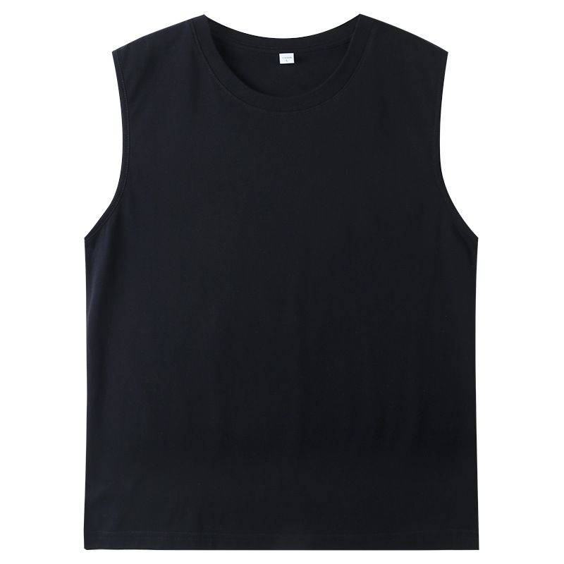 Unbeatable Quality Summer 230g Pure Cotton Men's Tank Top Loose White Inner Shoulder Sports Fitness Versatile Sleeveless T-shirt For Men_voghion.com