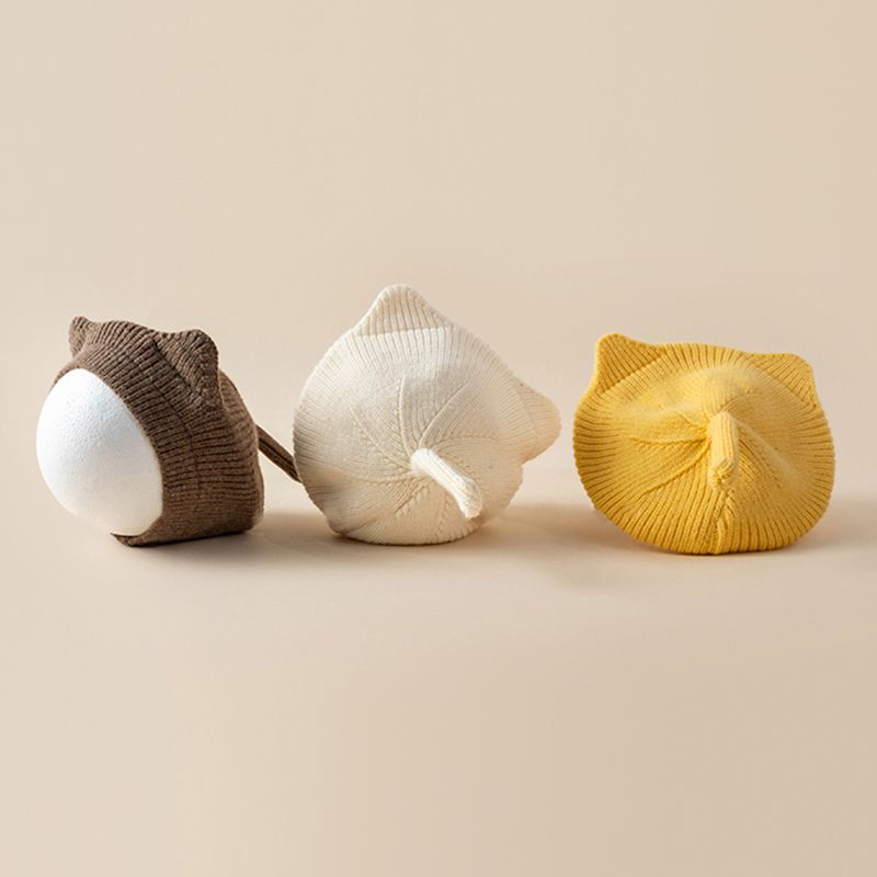 Cappello da berretto per bambini con orecchie da gatto, alla moda, autunno inverno, caldo, lavorato a maglia, per ragazzi e ragazze, carino, tinta unita, per bambini, artisti_voghion.com