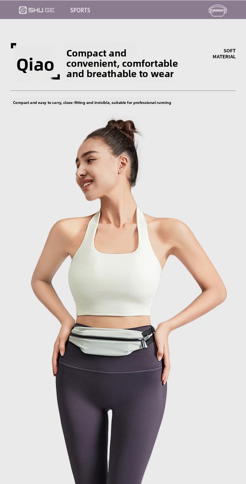 2025 New High-End Lightweight Invisible Elastic Sports Waterproof Fitness Special Running Phone Waist Bag_voghion.com