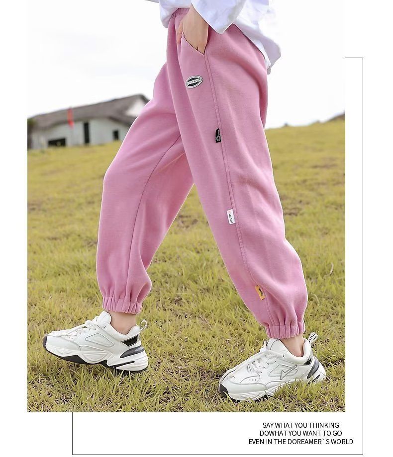 Moeder & Kinderen Kinderkleding meisjes broeken lente en herfst nieuwe herfstkleding grote kinderbroeken herfst meisjes sport casual broeken_voghion.com