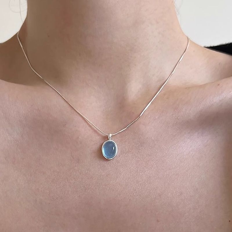 Liluo New S Pure Silver Pearl Necklace Accessory For Women, Non-Fading, High-End Feel, Versatile Spring/Summer Clavicle_voghion.com