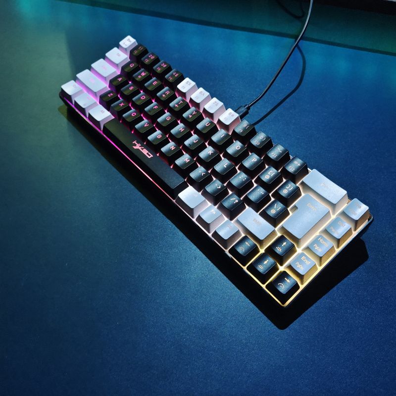 2023 New Gaming Membrane 68 Keys Key Line Separation RGB Backlight Multi-function Wired Keyboard_voghion.com