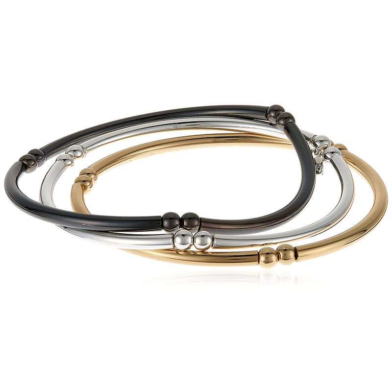Women's Classic Three-color 5-row Exquisite Handmade Elastic Hip-hop Rock Men's And Women's Bracelet Set_voghion.com
