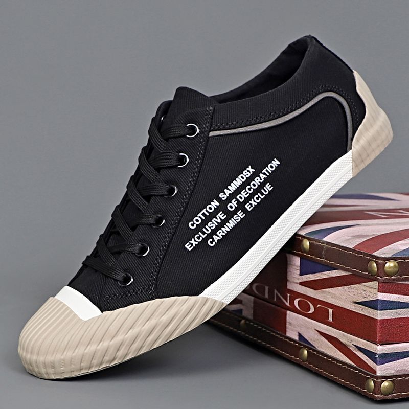 Scarpe da uomo basse, alla moda, classiche, versatili, alla moda e traspiranti, casual, alla moda, con lacci in tela_voghion.com