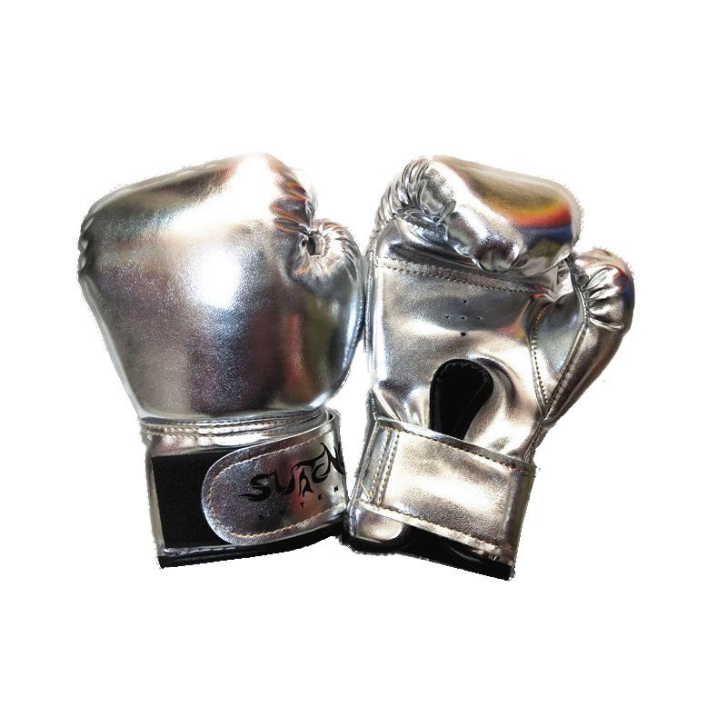 3 8 år gamla ljusa barn enfärgade pojkar och flickor Sanda boxningshandskar MMA Muay Thai slåsshandskar med sandsäck_voghion.com