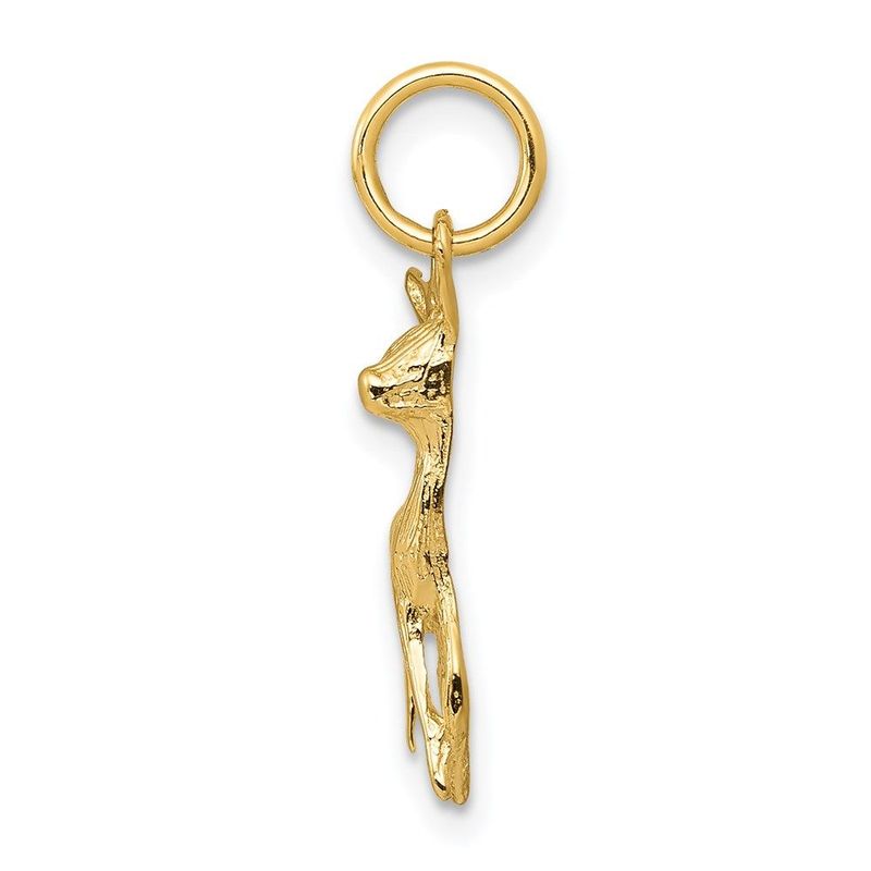14k Polished Open-Backed Deer Charm_voghion.com