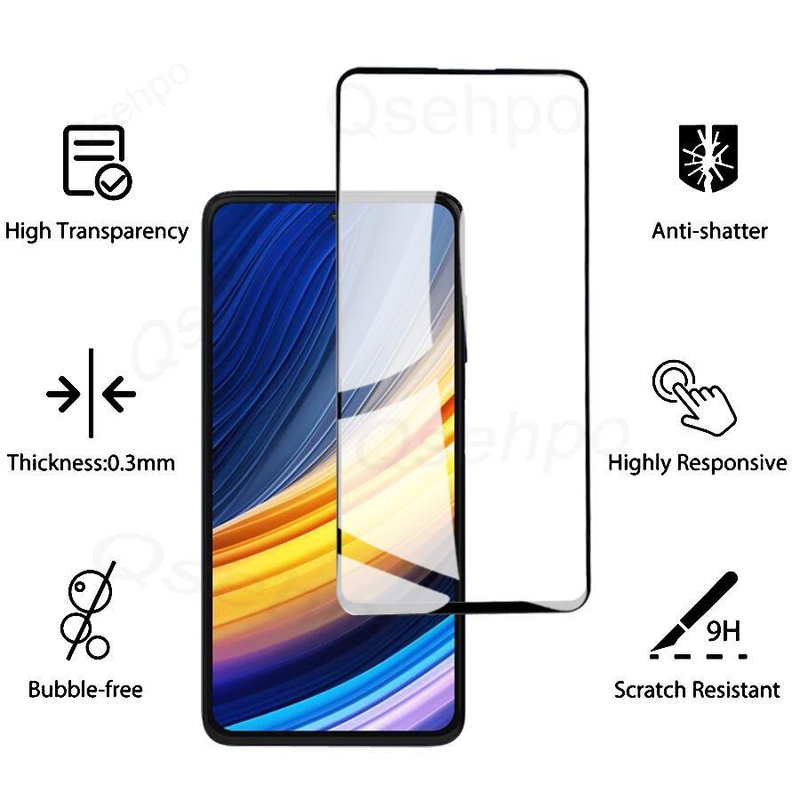 9D Veiligheid Gehard Glas Voor Xiaomi Poco X5 X4 X3 NFC F3 F4 GT Screen Protector M3 M4 M5 pro C3 C40 C50 C51 C55 Bescherming Film_voghion.com