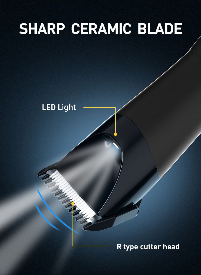 Rifinitore elettrico personale da uomo - Rasoio lavabile per peli di gambe e corpo con luce LED_voghion.com