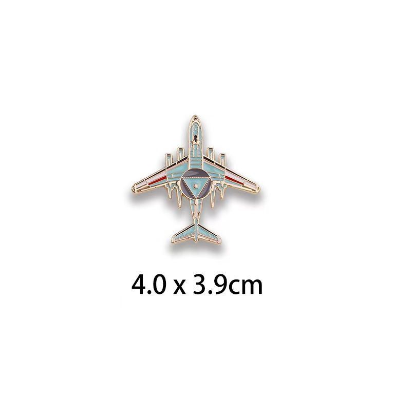 Airshow Space Fighter Badge Drone Model Aircraft Metal Brooch_voghion.com