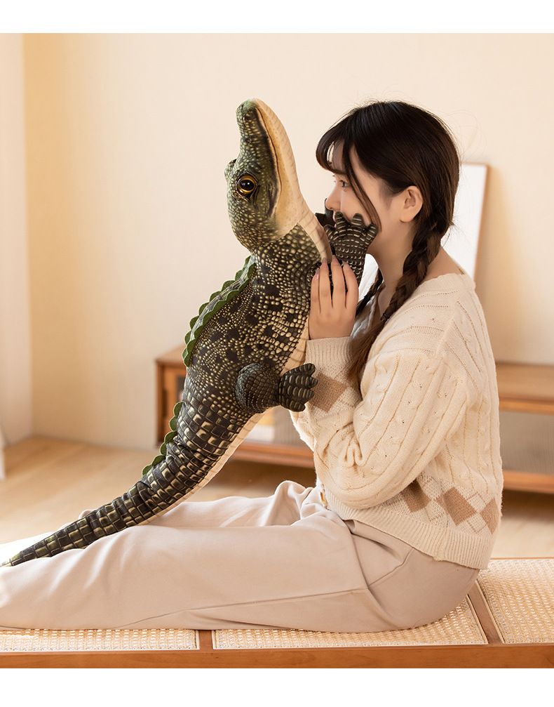Niedliches Krokodil-Plüschtier, 100 cm, ideal als Foto-Requisite und Heimdekoration_voghion.com