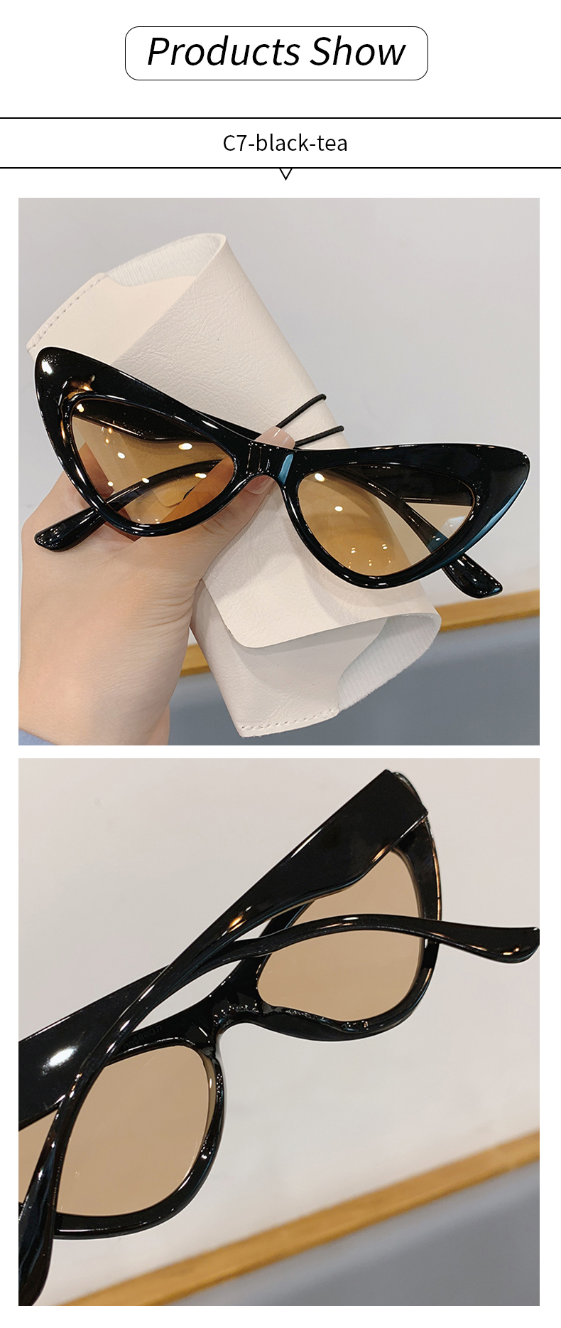 Occhiali da sole Cat Eye moda per donna 2022 New Trendy L'ultima personalità Ins Net Occhiali rossi UV400 Outdoor Street Shop_voghion.com