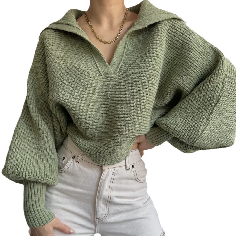 Pull tricoté à col roulé pour femme, nouveau produit printemps et automne 2025_voghion.com