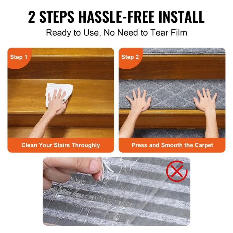 Tappetini antiscivolo per scale in legno, gradini antiscivolo, tappetini antiscivolo per scale, tappetini antiscivolo per interni morbidi, bordi 28, scale antiscivolo_voghion.com