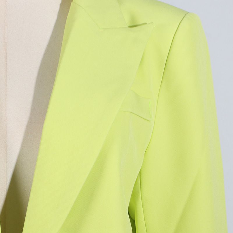 GraceChic Modischer Freizeitanzug Herbst 2025: Zweiteiliges Set bestehend aus V-Ausschnitt-Cardigan, kurzem Blazer und hochgeschnittener, gerader Hose_voghion.com