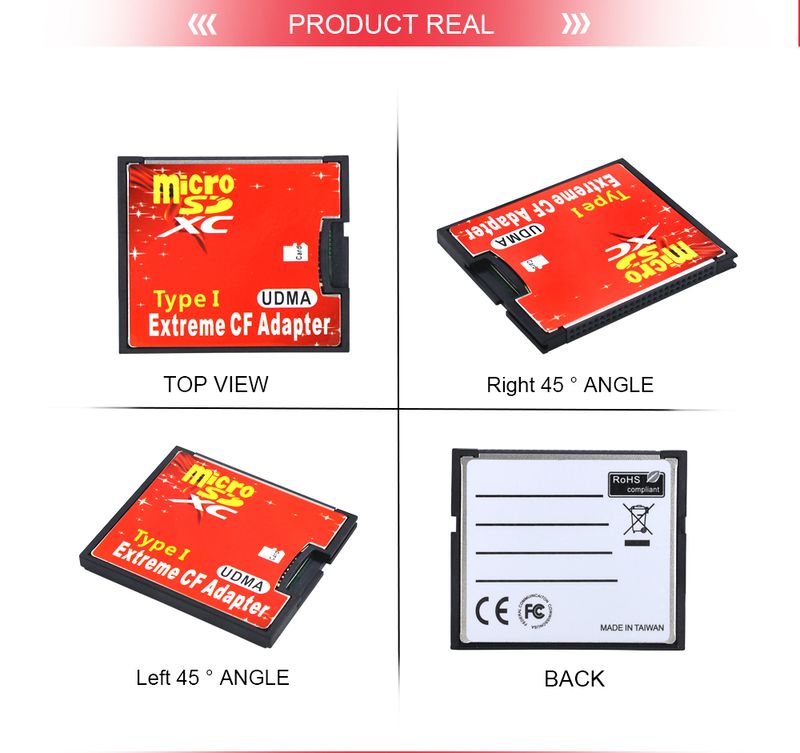 1 pz TF a tipo I Supporto Micro SDXC/SDHC/SD Lettore di schede di memoria UDMA Extreme CF Adattatore convertitore per fotocamera_voghion.com