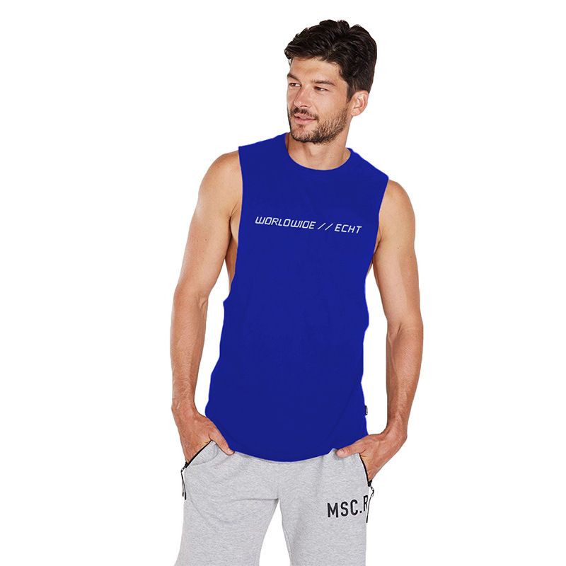 Muscle Brothers Sport Ärmellose Lose Fitness Laufen Atmungsaktive Trainings Weste Baumwolle_voghion.com