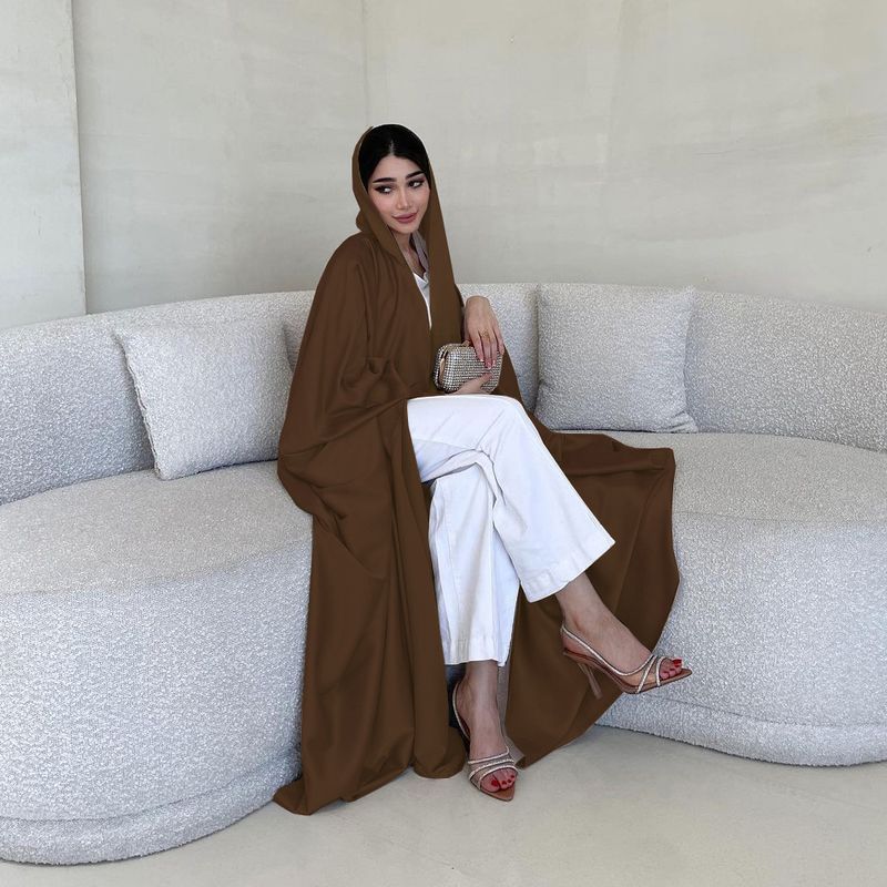 Damenbekleidung Abaya Muslim Bescheidener Mantel Mode Weich Geschmiedet Fledermausärmel Robe Damenbekleidung_voghion.com