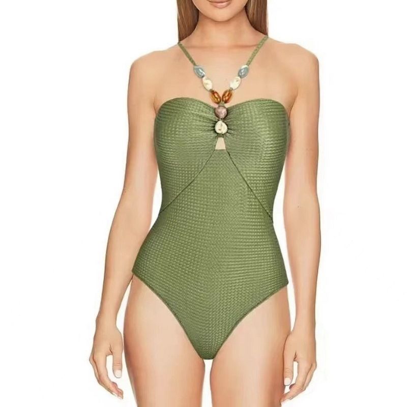 Maillot de bain une pièce imprimé pour femme, nouvelle collection, cache-ventre, amincissant, sexy, protection solaire, jupe en gaze, ensemble bikini de plage_voghion.com