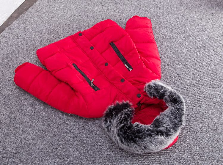Children's Clothing Small And Medium Sized Boys And Girls Cotton Jacket Fur Collar Cotton Coat Hand Stuffed Cotton Coat_voghion.com
