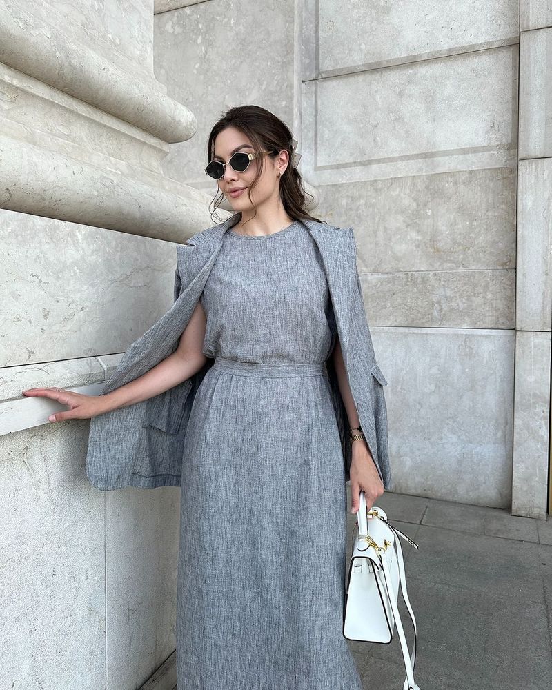 Dameskleding Lente en herfst Temperament High End Taille Mouwloze jurk Koude stijl Klein pak_voghion.com