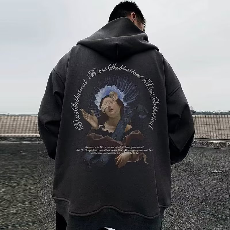 Sweater Men's Zipper Fat Oversize Hooded Large Cardigan Plus Size Coat Spring and Autumn 8XL_voghion.com