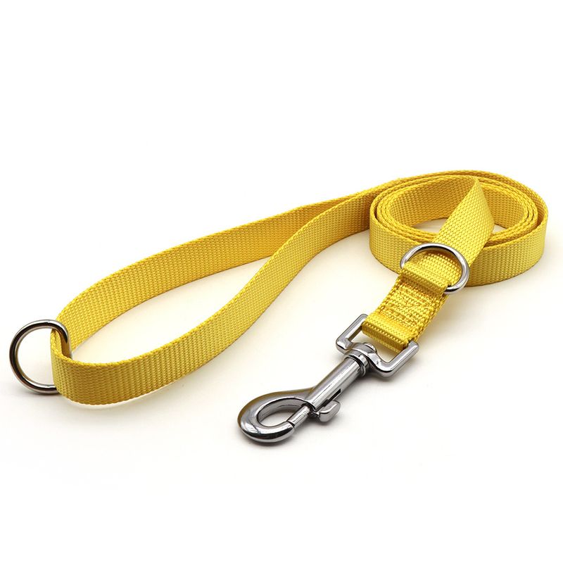 Guinzaglio per cani regolabile con fibbia a doppia D color macaron, per addestramento di animali domestici_voghion.com