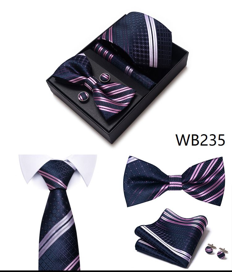 Gravatas e lenços masculinos, conjunto de gravatas masculinas, caixa de presente, 6 peças, gravata formal de negócios, fabricante de guangzhou_voghion.com