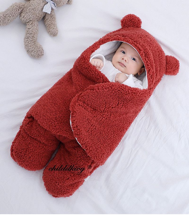 Mantas suaves para recién nacidos, saco de dormir para bebés, saco de dormir grueso para bebés de 0 a 9 meses_voghion.com