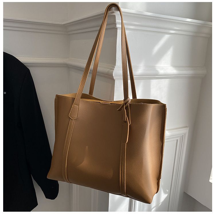 Grands sacs pour femmes automne et hiver 2021, nouveau style coréen, tendance, simple, grande capacité, en cuir souple, sac à bandoulière décontracté et polyvalent_voghion.com