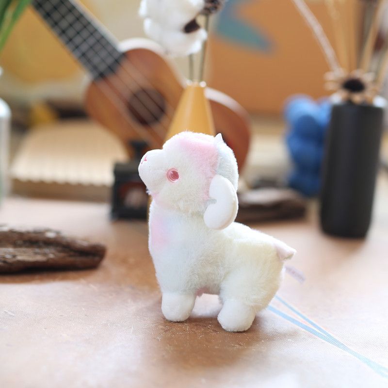 Adorable Lamb Plush Fluffy Keychain Soft Cotton Cute Sheep Charm Bag_voghion.com
